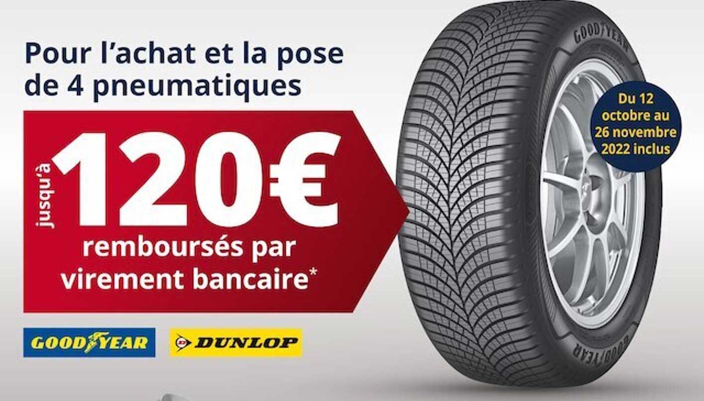 4 pneumatiques goodyear, dunlop