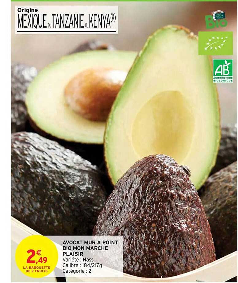 avocat mur à point bio mon marche plaisir