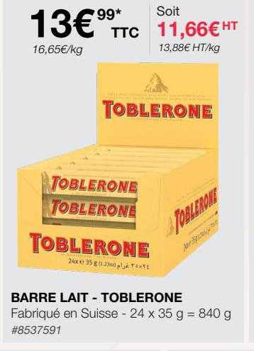 Barre Lait - Toblerone