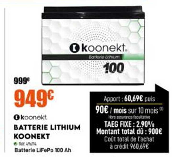 batterie lithium koonekt