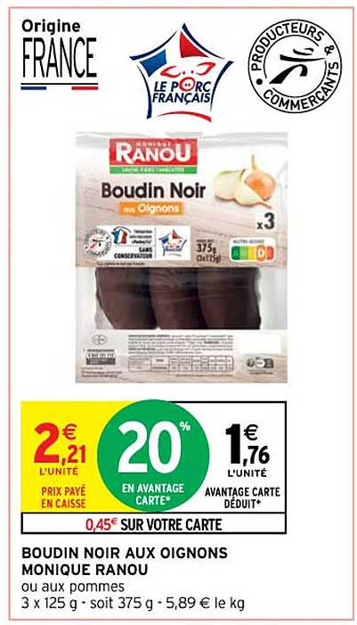 boudin noir aux oignons monique ranou