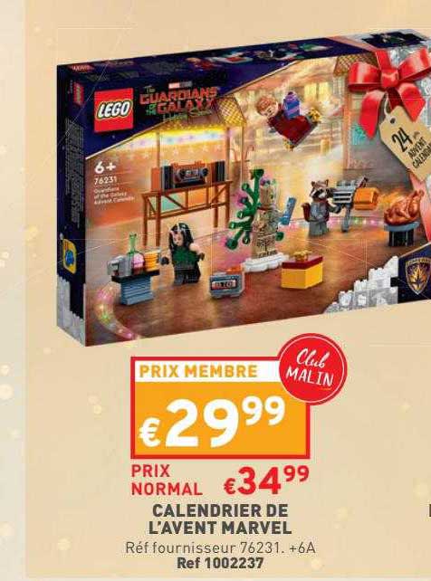 calendrier de l'avent marvel lego