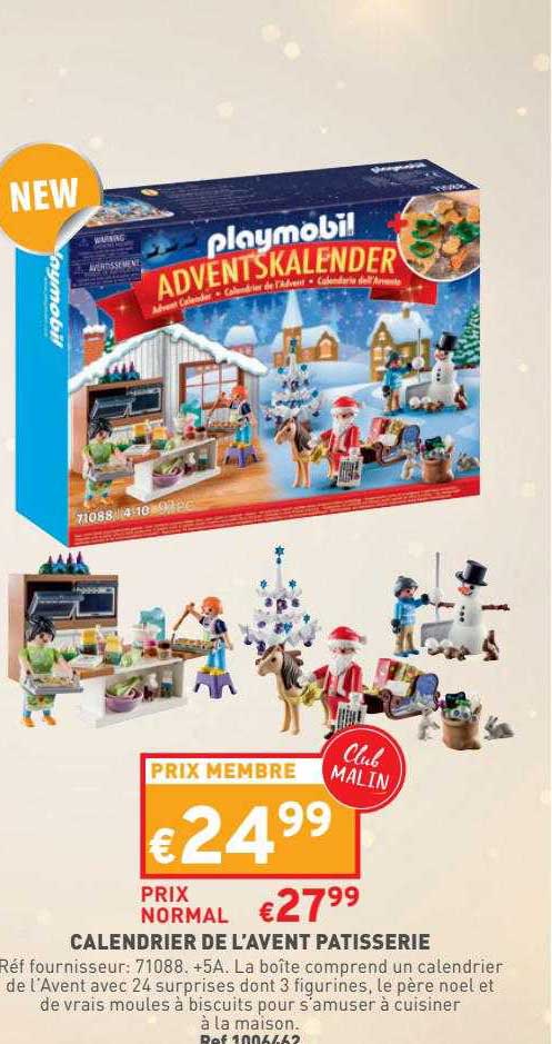 calendrier de l'avent pâtisserie playmobil