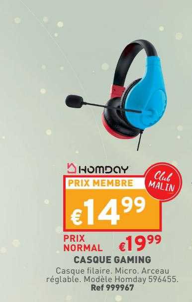 Casque Gaming Homday