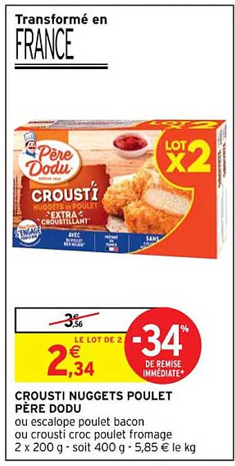 crousti nuggets poulet père dodu