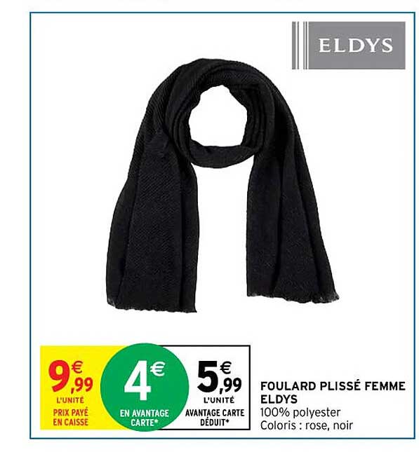 foulard plissé femme eldys