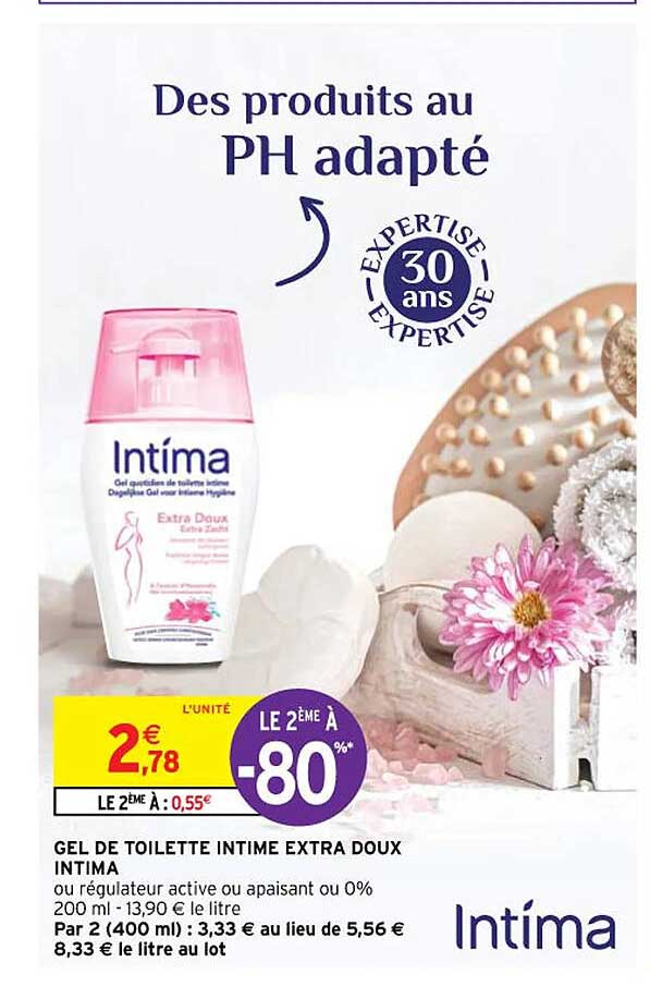 Gel De Toilette Intime Extra Doux Intima