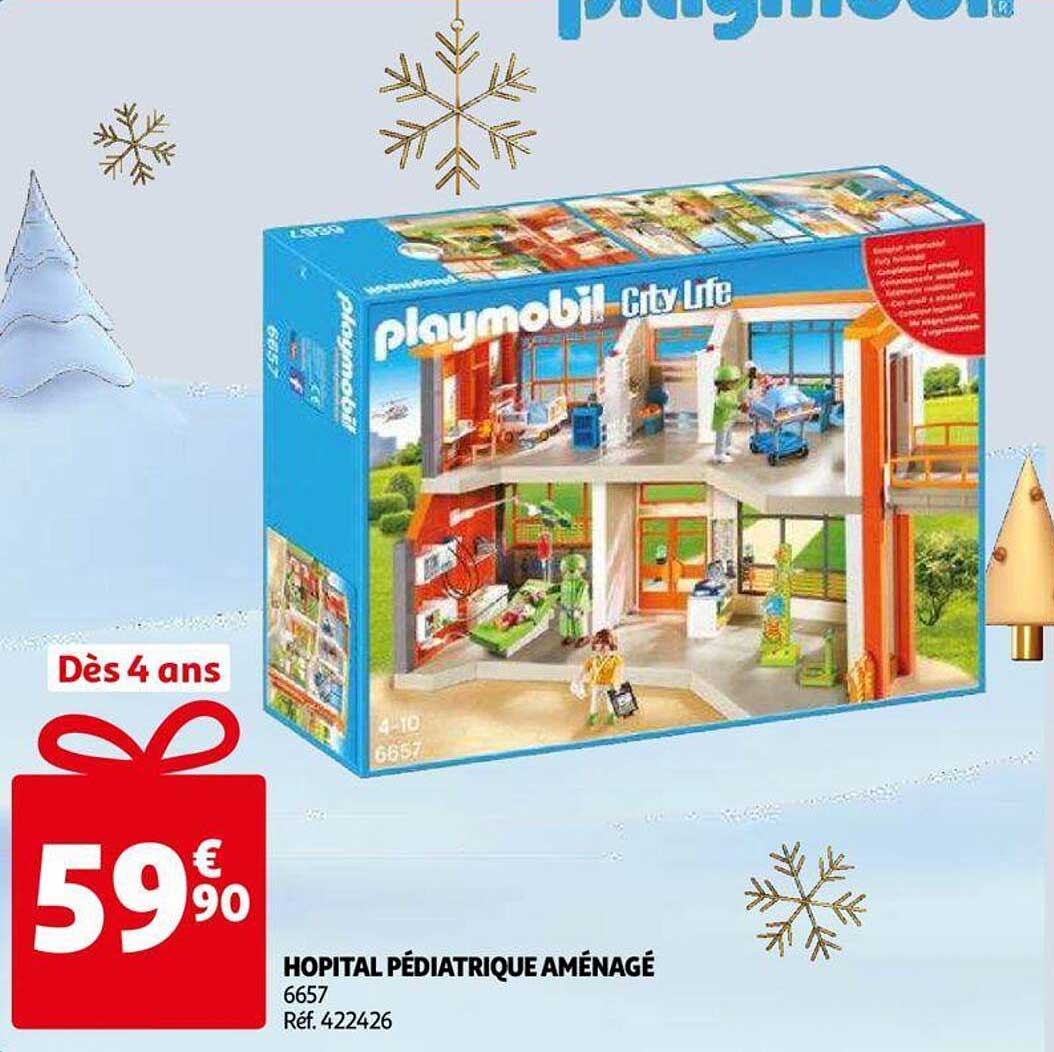 hôpital pédiatrique aménagé playmobil
