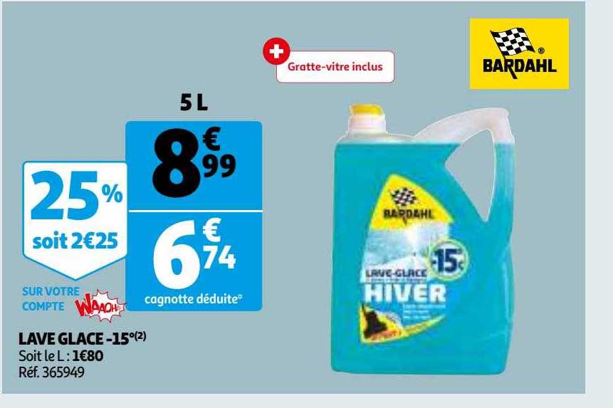 lave glace -15° bardahl
