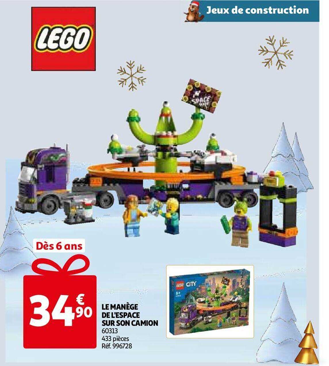 le manège de l'espace sur son camion lego