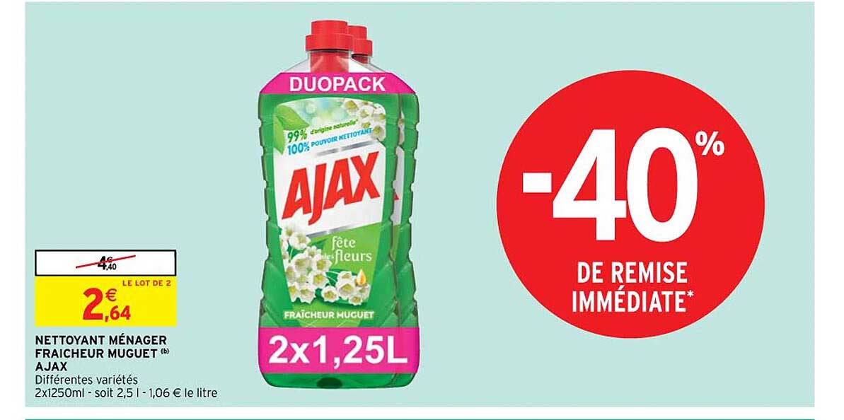 Nettoyant Ménager Fraîcheur Muguet Ajax