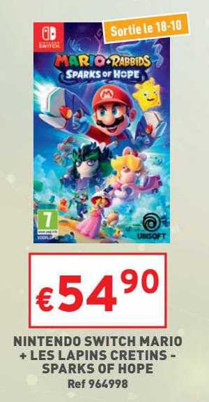 nintendo switch mario + les lapins cretins - sparks of hope