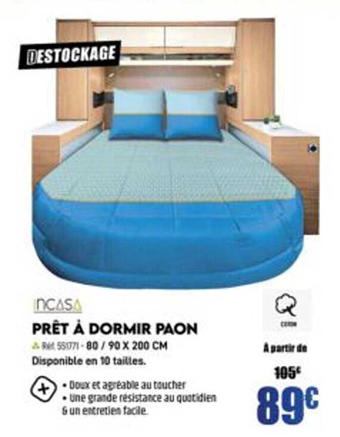 prêt à dormir paon incasa