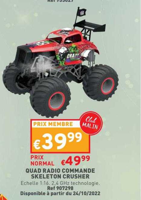 quad radio commandé skeleton crusher