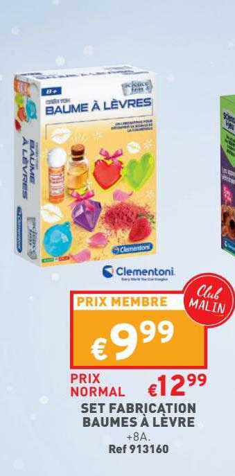 set fabrication baumes à lèvre
