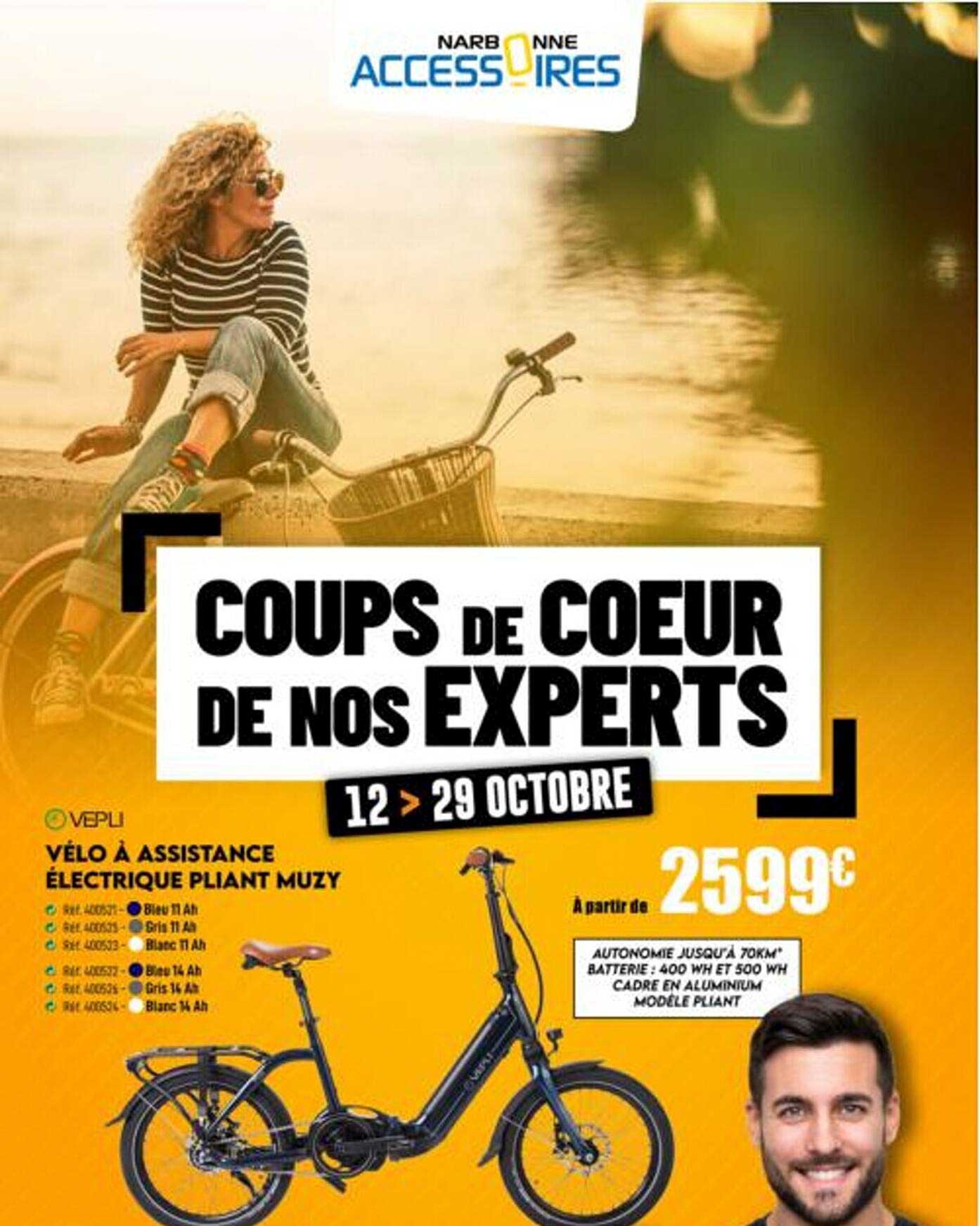 vélo à assistance électrique pliant muzy vepli