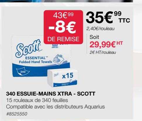 340 essuie-mains xtra - scott