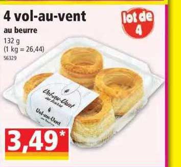 4 vol-au-vent au beurre