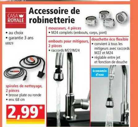 accessoire de robinetterie casa royale