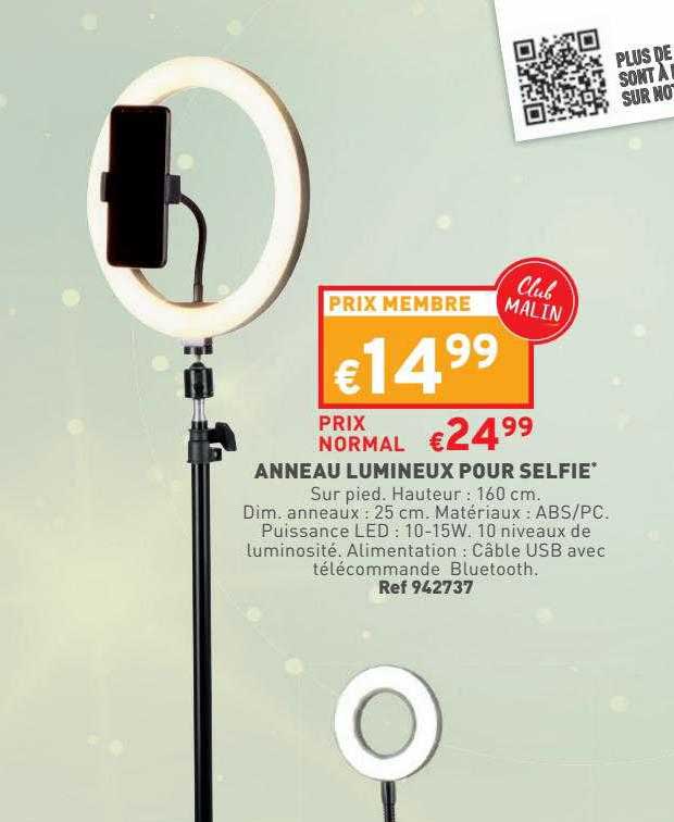 anneau lumineux pour selfie