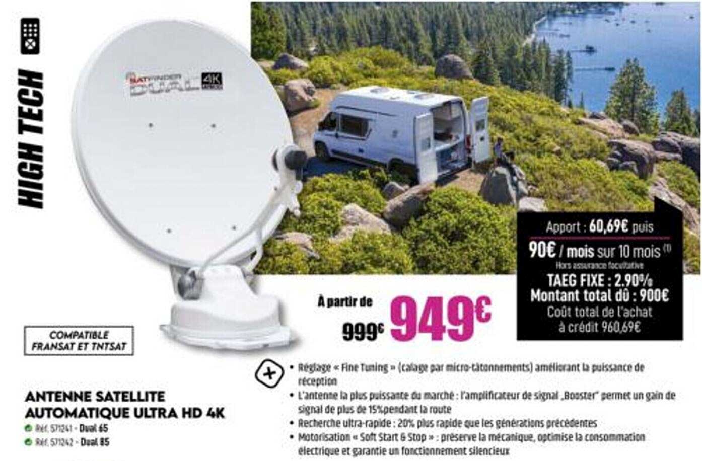 antenne satellite automatique ultra hd 4k