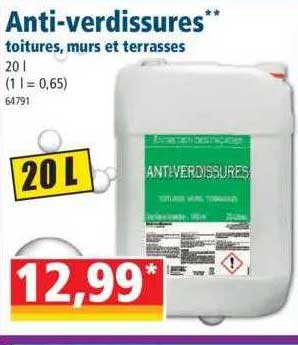anti-verdissures toitures, murs et terrasses