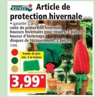 article de protection hivernale powertec garden