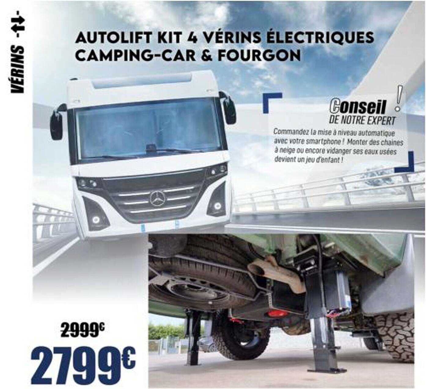 autolift kit 4 vérins électriques camping-car & fourgon