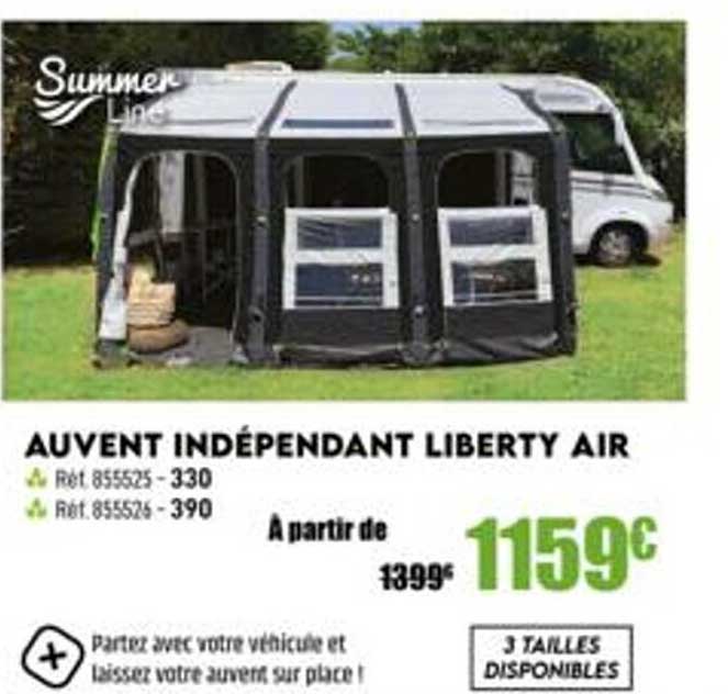 auvent indépendant liberty air summer line