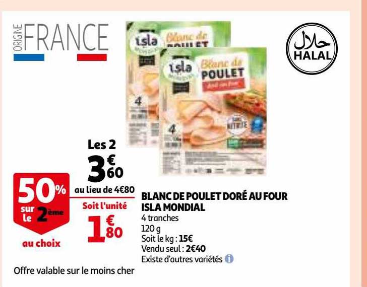 Blanc De Poulet Doré Au Four Isla Mondial
