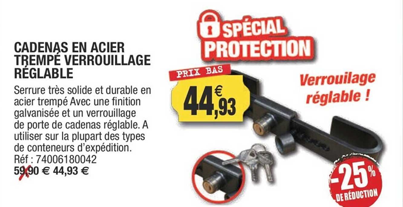 Cadenas En Acier Trempé Verrouillage Réglable