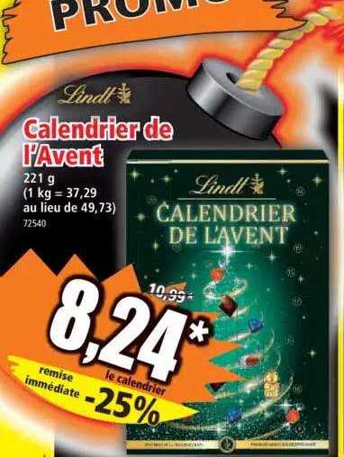 calendrier de l'avent lindt