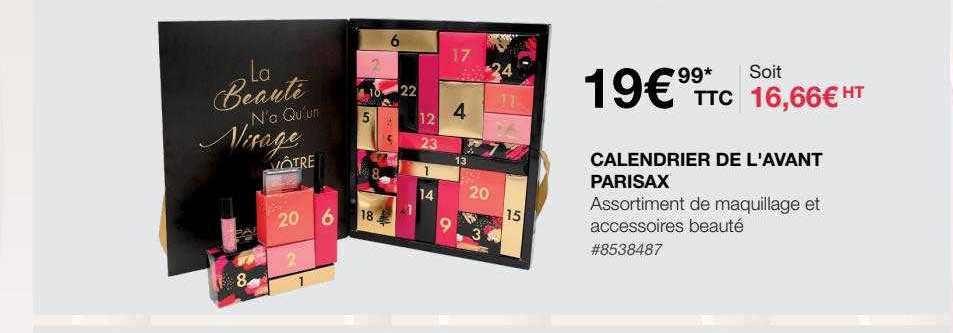 calendrier de l'avent parisax