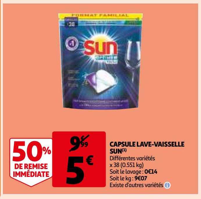 Capsule Lave-vaisselle Sun