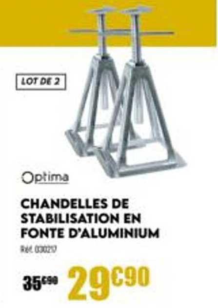 chandelles de stabilisation en fonte d'aluminium optima