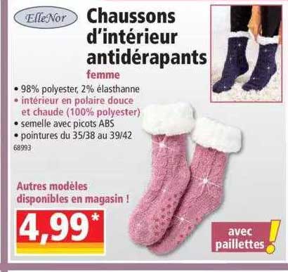 Chaussons D'intérieur Antidérapants Femme ElleNor