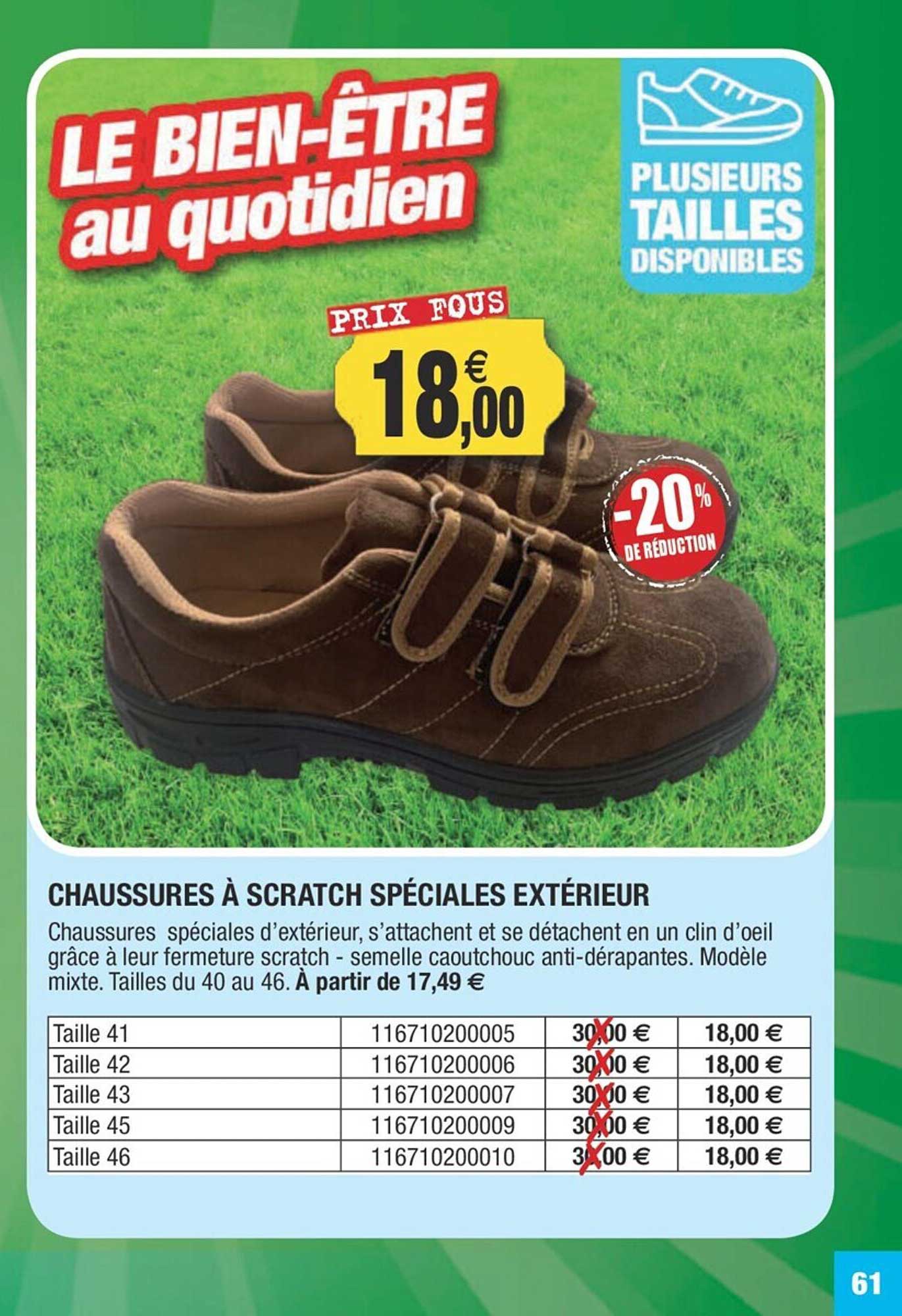 Chaussures à Scratch Spéciales Extérieur