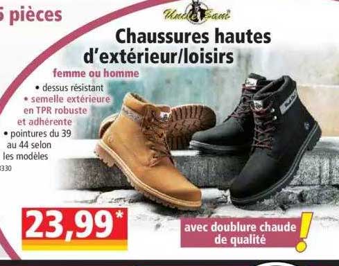 chaussures hautes d'extérieur-loirsirs femme ou homme