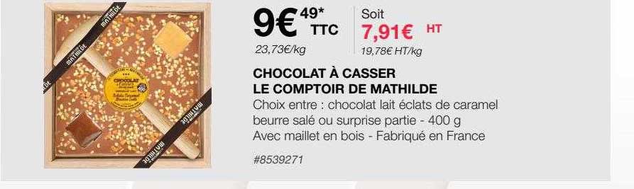 chocolat à casser le comptoir de mathilde