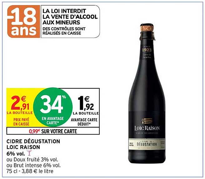 cidre dégustation Loïc raison 6% vol.