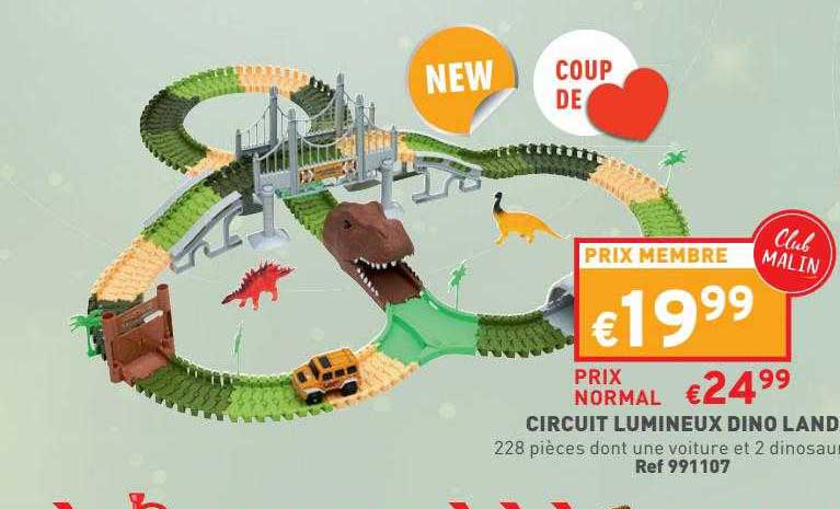 circuit lumineux dino land