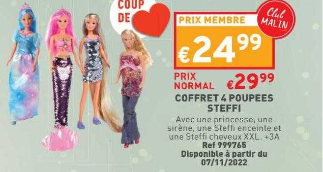coffret 4 poupées steffi