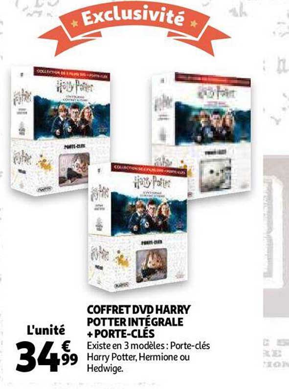 coffret dvd harry potter intégrale + porte-clés
