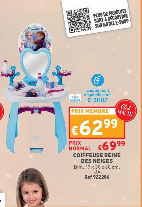 coiffeuse reine des neiges