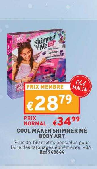 cool maker shimmer me body art