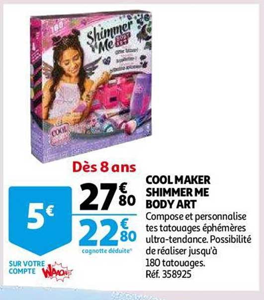 cool maker shimmer me body art