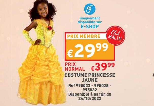 costume princesse jaune