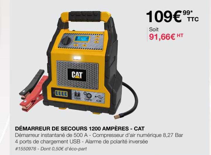 démarreur de secours 1200 ampères - cat