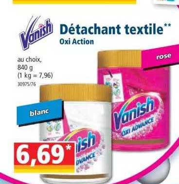 détachant textile oxi action vanish