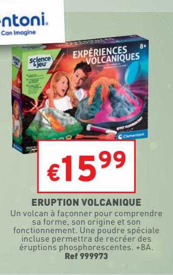 éruption volcanique science & jeu